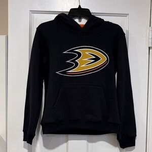 Anaheim Ducks Sweatshirt Youth Medium 10 / 12 Black NHL Hockey Team Hoodie